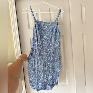 Old Navy Blue and White Floral Romper